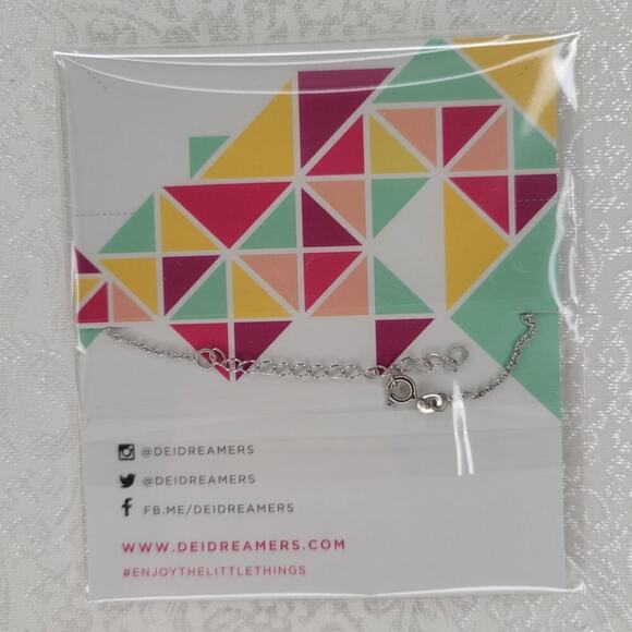 Sterling Silver Letter D Initial Necklace Side MINI Small Tiny Dainty Little 925 - Picture 2 of 3